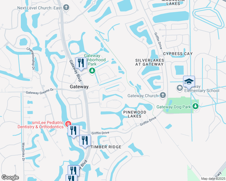 map of restaurants, bars, coffee shops, grocery stores, and more near 11468 Waterford Village Drive in Fort Myers