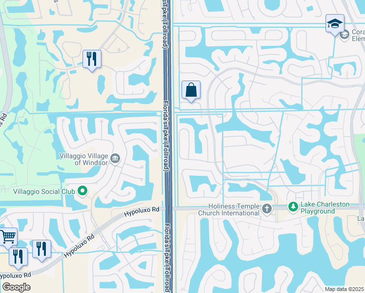 map of restaurants, bars, coffee shops, grocery stores, and more near 6615 Columbia Avenue in Lake Worth