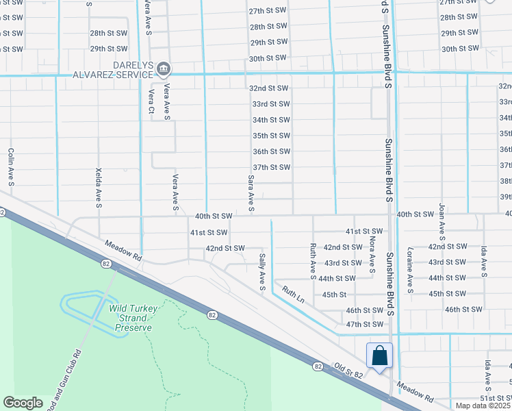 map of restaurants, bars, coffee shops, grocery stores, and more near 3319 39th Street Southwest in Lehigh Acres