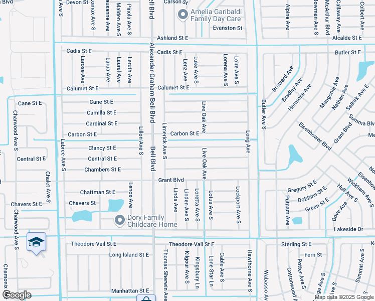 map of restaurants, bars, coffee shops, grocery stores, and more near 839 Cervantes Street East in Lehigh Acres