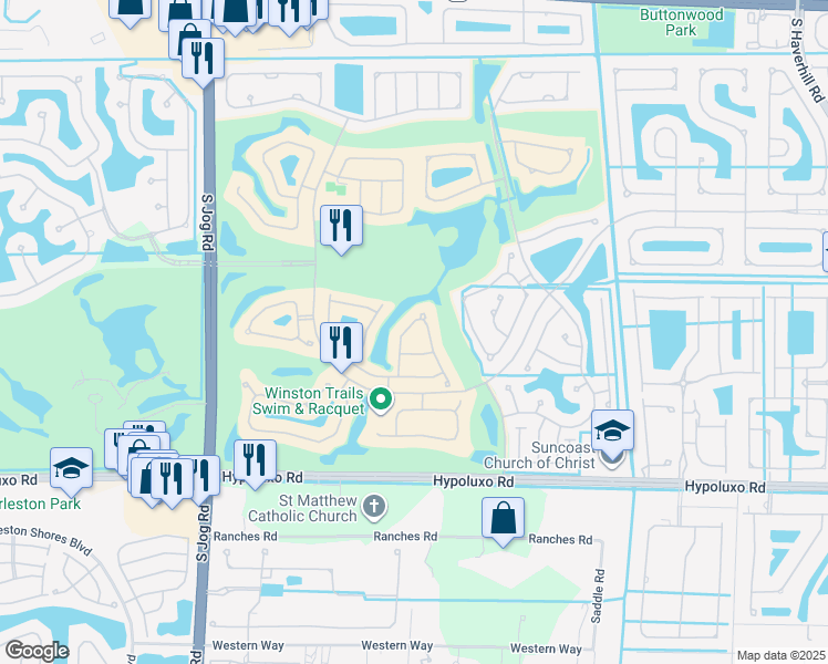 map of restaurants, bars, coffee shops, grocery stores, and more near 5927 Morningside Drive in Lake Worth