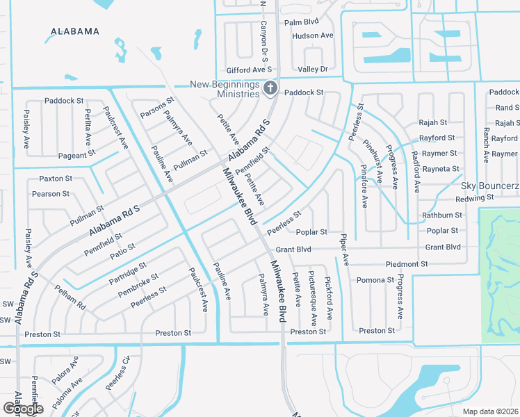 map of restaurants, bars, coffee shops, grocery stores, and more near 386 Petite Avenue in Lehigh Acres