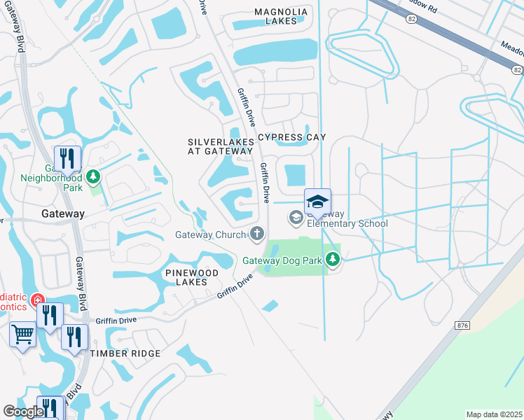 map of restaurants, bars, coffee shops, grocery stores, and more near 11296 Lakeland Circle in Fort Myers