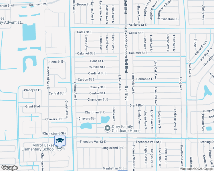 map of restaurants, bars, coffee shops, grocery stores, and more near 738 Carbon Street East in Lehigh Acres