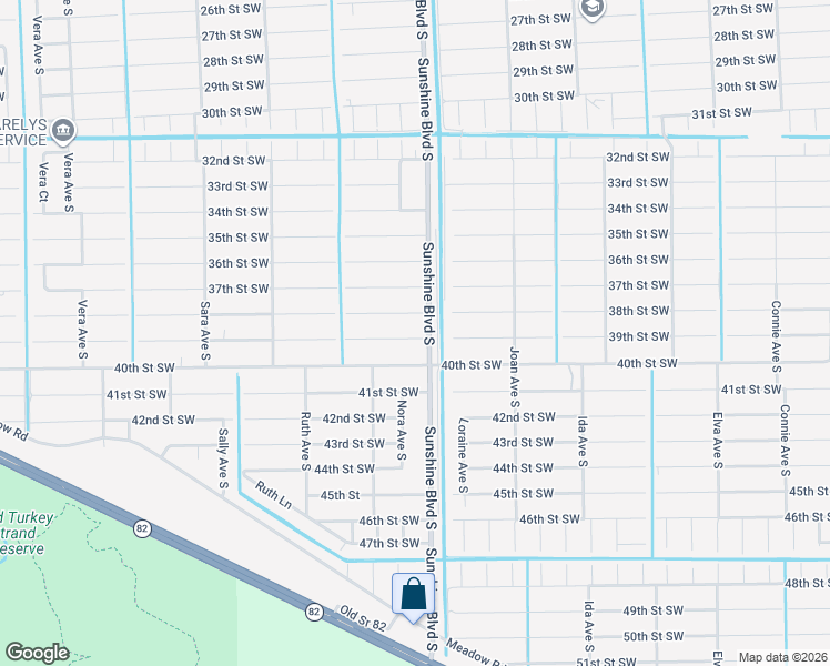 map of restaurants, bars, coffee shops, grocery stores, and more near 3102 39th Street Southwest in Lehigh Acres