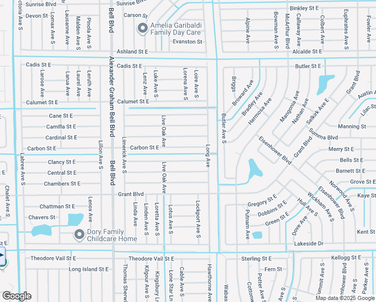 map of restaurants, bars, coffee shops, grocery stores, and more near 862 Carbon Street East in Lehigh Acres