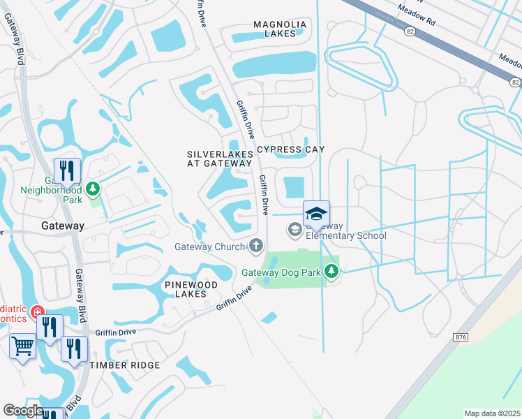 map of restaurants, bars, coffee shops, grocery stores, and more near 11296 Lakeland Circle in Fort Myers