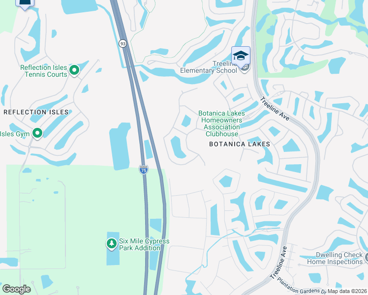 map of restaurants, bars, coffee shops, grocery stores, and more near 10103 Mimosa Silk Dr in Fort Myers