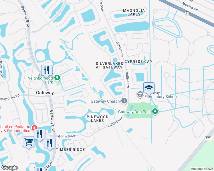 map of restaurants, bars, coffee shops, grocery stores, and more near 13010 Lake Meadow Drive in Fort Myers