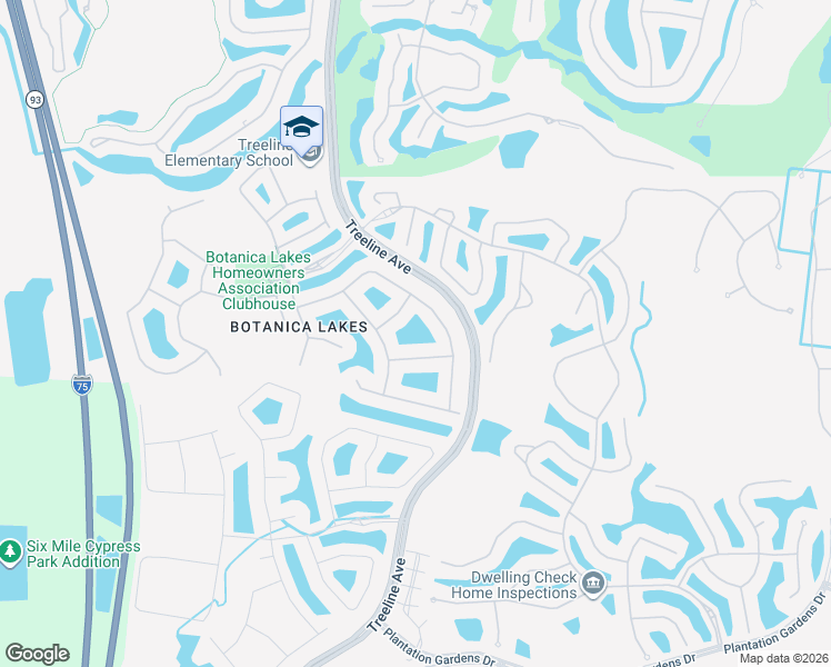 map of restaurants, bars, coffee shops, grocery stores, and more near 10418 Blue Beech Lane in Fort Myers