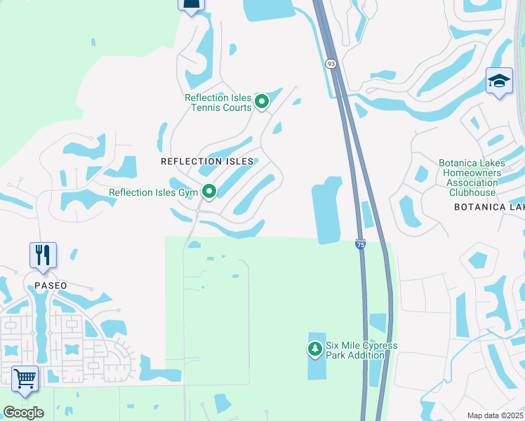 map of restaurants, bars, coffee shops, grocery stores, and more near 9308 River Otter Drive in Fort Myers