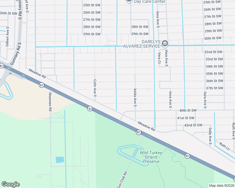 map of restaurants, bars, coffee shops, grocery stores, and more near 3818 38th Street Southwest in Lehigh Acres