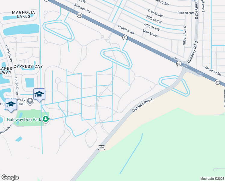 map of restaurants, bars, coffee shops, grocery stores, and more near Hunter Oak Drive in Miromar Lakes