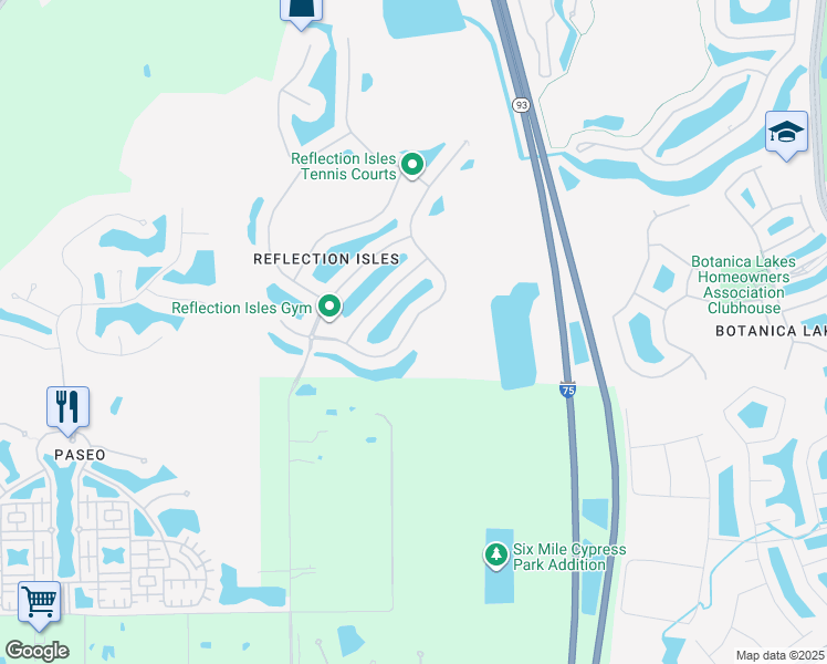map of restaurants, bars, coffee shops, grocery stores, and more near 9308 River Otter Drive in Fort Myers
