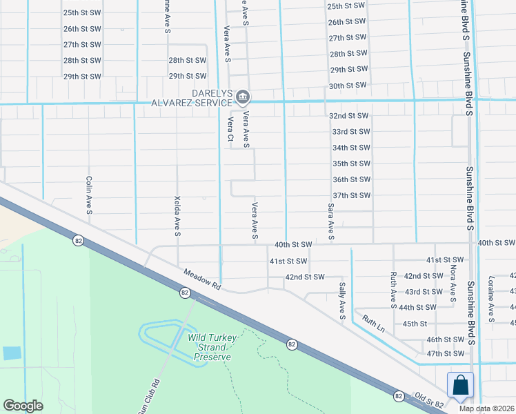 map of restaurants, bars, coffee shops, grocery stores, and more near 3512 38th Street Southwest in Lehigh Acres