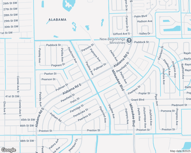 map of restaurants, bars, coffee shops, grocery stores, and more near 704 Alabama Road South in Lehigh Acres