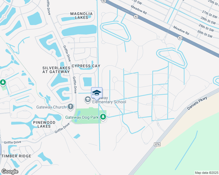 map of restaurants, bars, coffee shops, grocery stores, and more near 11472 Lake Cypress Loop in Fort Myers
