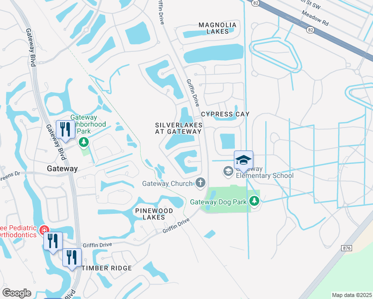 map of restaurants, bars, coffee shops, grocery stores, and more near 13110 Lake Meadow Drive in Fort Myers