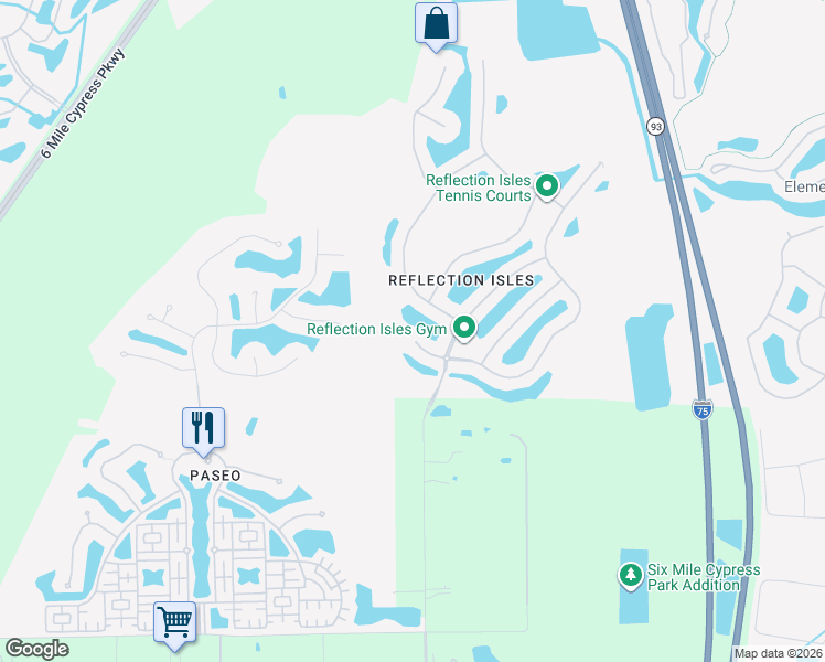 map of restaurants, bars, coffee shops, grocery stores, and more near 9151 River Otter Drive in Fort Myers