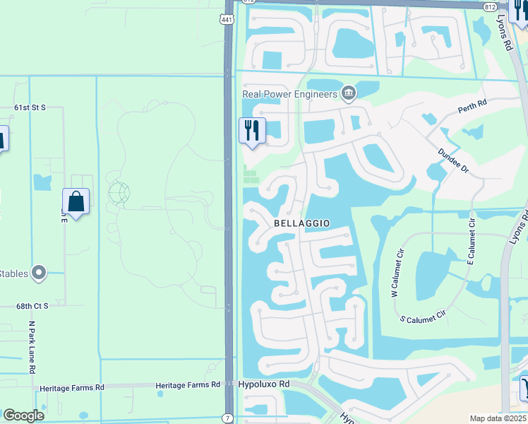 map of restaurants, bars, coffee shops, grocery stores, and more near 6532 Togni Street in Lake Worth