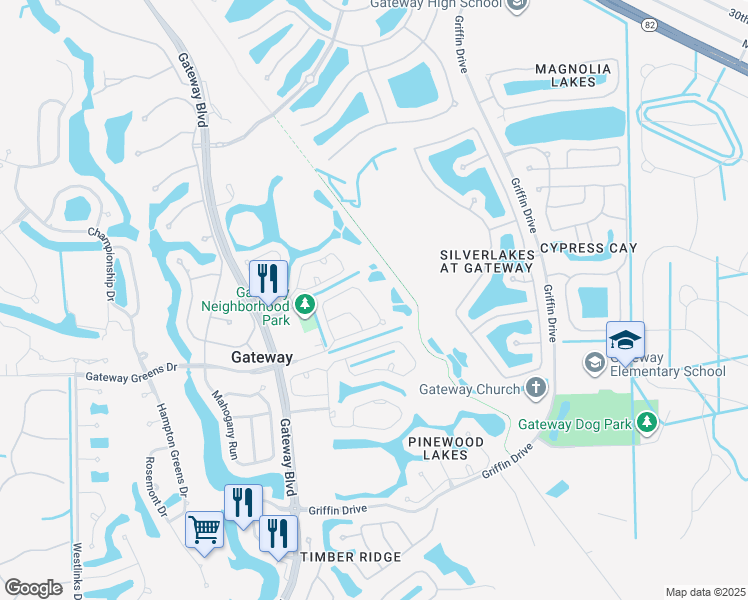 map of restaurants, bars, coffee shops, grocery stores, and more near 12796 Vista Pine Circle in Fort Myers