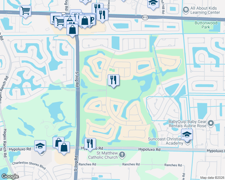 map of restaurants, bars, coffee shops, grocery stores, and more near 6101 Winston Trails Boulevard in Lake Worth