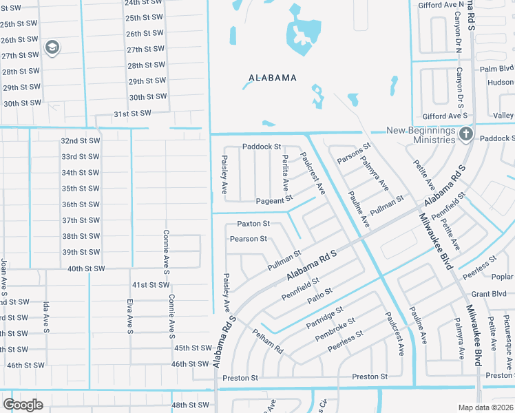 map of restaurants, bars, coffee shops, grocery stores, and more near 124 Pageant Street in Lehigh Acres