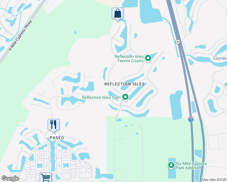 map of restaurants, bars, coffee shops, grocery stores, and more near 9151 River Otter Drive in Fort Myers