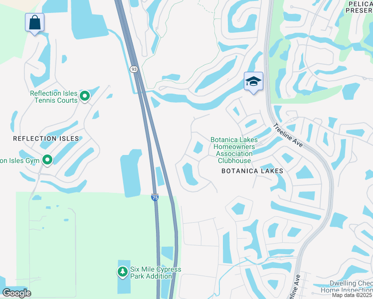 map of restaurants, bars, coffee shops, grocery stores, and more near 11153 Sparkleberry Drive in Fort Myers