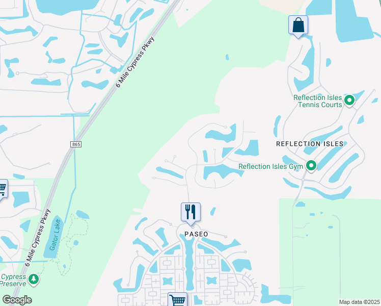 map of restaurants, bars, coffee shops, grocery stores, and more near 11062 Esteban Drive in Fort Myers