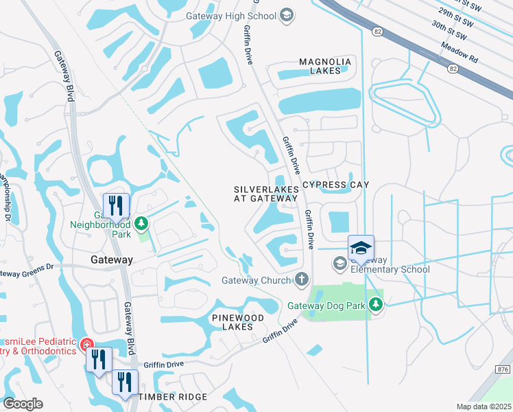 map of restaurants, bars, coffee shops, grocery stores, and more near 11173 Lakeland Circle in Fort Myers