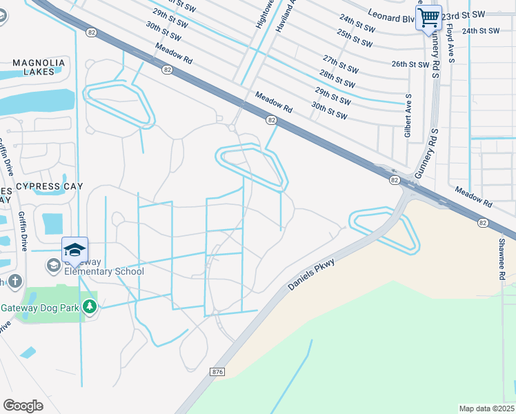 map of restaurants, bars, coffee shops, grocery stores, and more near Daniels Parkway in Fort Myers