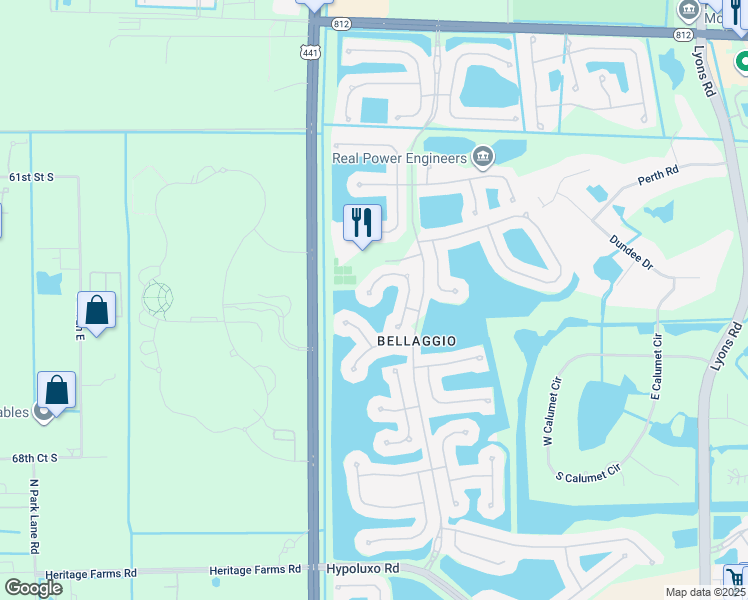 map of restaurants, bars, coffee shops, grocery stores, and more near 6532 Togni Street in Lake Worth