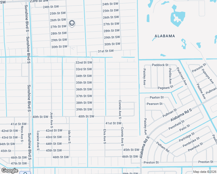 map of restaurants, bars, coffee shops, grocery stores, and more near 2609 36th Street Southwest in Lehigh Acres