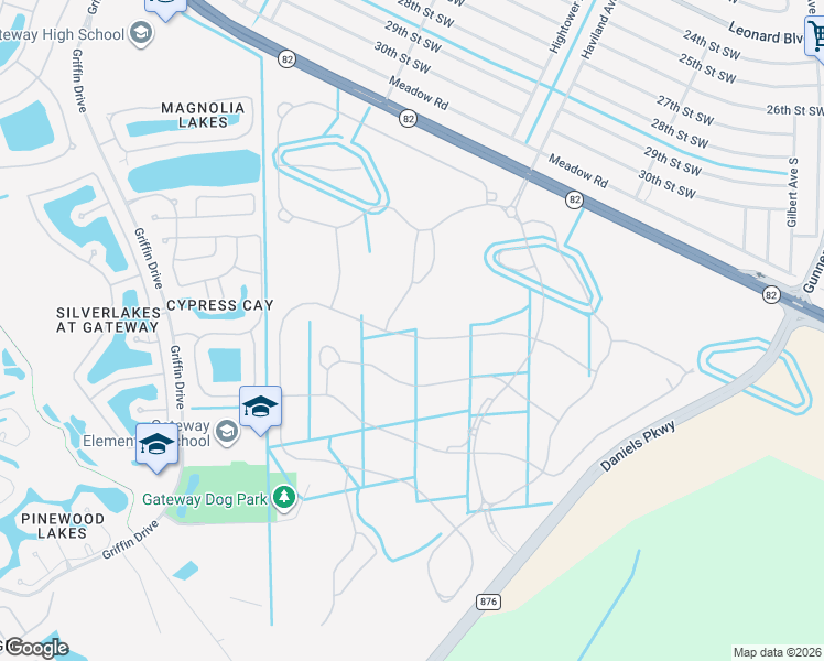 map of restaurants, bars, coffee shops, grocery stores, and more near 13402 Hampton Park Court in Fort Myers
