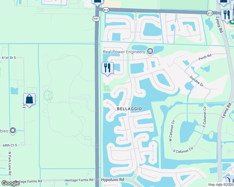 map of restaurants, bars, coffee shops, grocery stores, and more near 6657 Pavone Street in Lake Worth