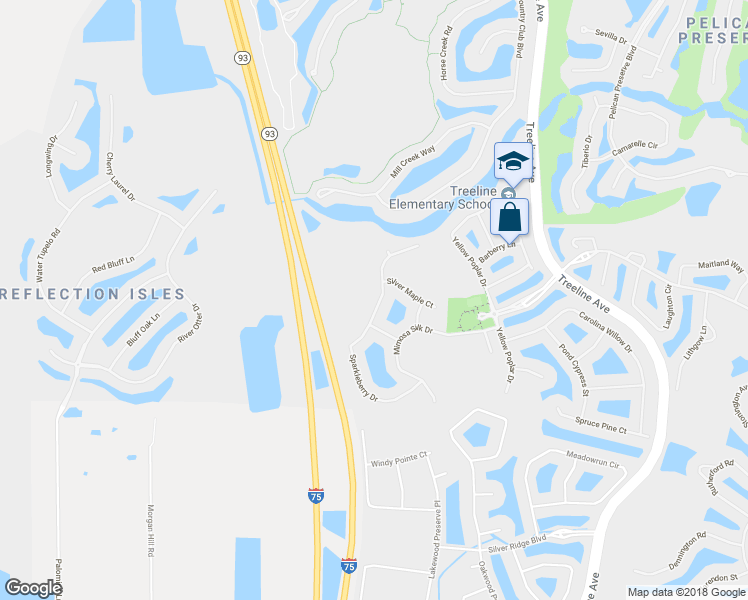 map of restaurants, bars, coffee shops, grocery stores, and more near 11140 Sparkle Berry Drive in Fort Myers