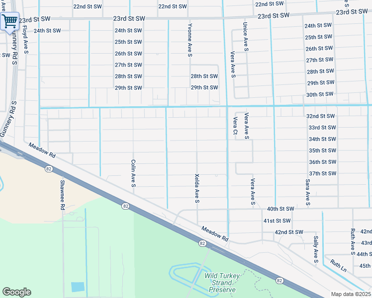 map of restaurants, bars, coffee shops, grocery stores, and more near 3806 35th Street Southwest in Lehigh Acres