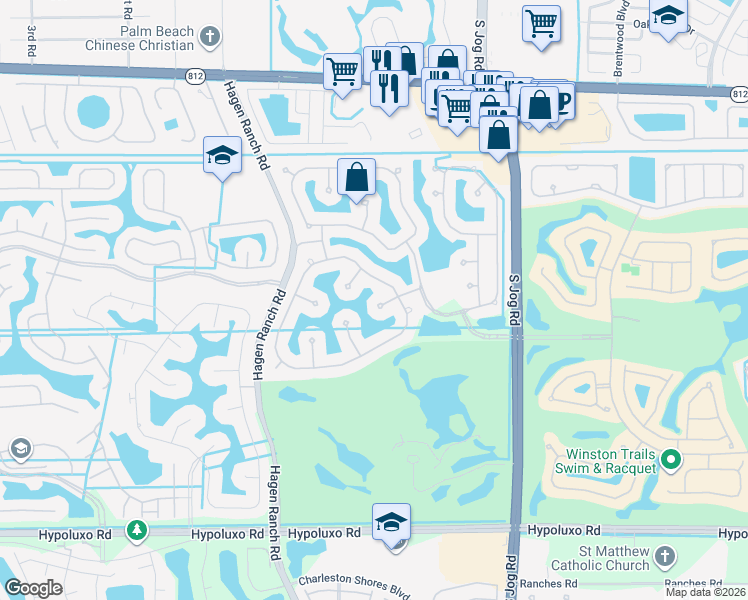 map of restaurants, bars, coffee shops, grocery stores, and more near 6763 Kaleb Way in Lake Worth