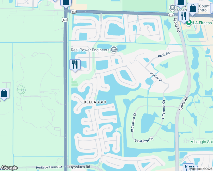 map of restaurants, bars, coffee shops, grocery stores, and more near 9448 Palestro Street in Lake Worth