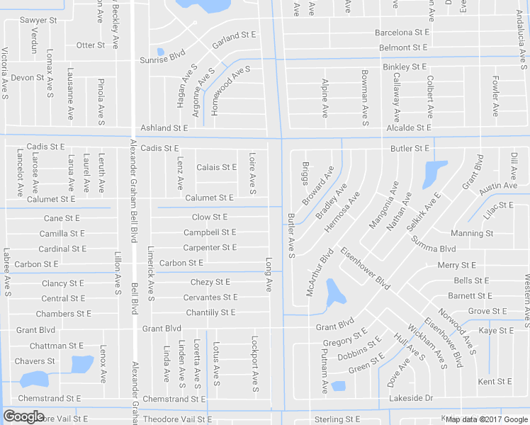 map of restaurants, bars, coffee shops, grocery stores, and more near 873 Clow Street East in Lehigh Acres