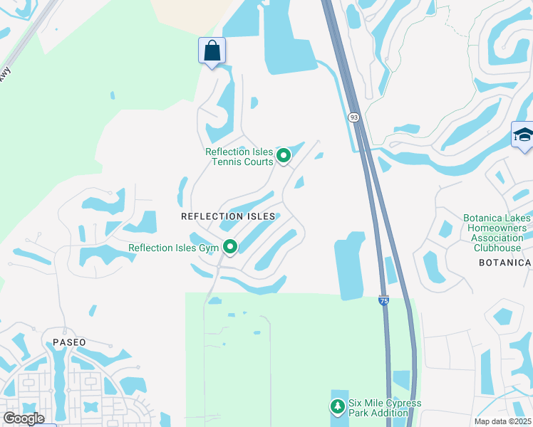 map of restaurants, bars, coffee shops, grocery stores, and more near 11285 Reflection Isles Boulevard in Fort Myers