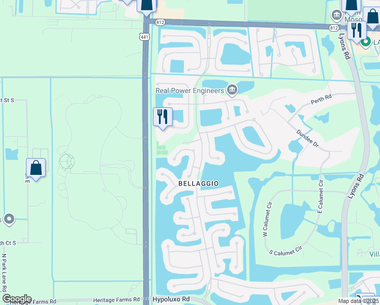map of restaurants, bars, coffee shops, grocery stores, and more near 6603 Pavone Street in Lake Worth