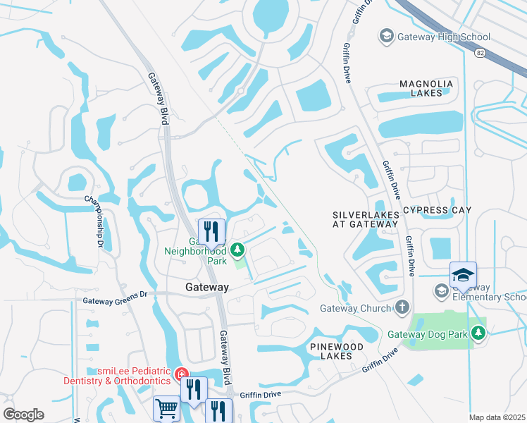 map of restaurants, bars, coffee shops, grocery stores, and more near 12791 Eagle Pointe Circle in Fort Myers