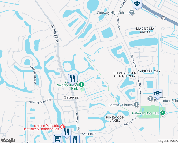 map of restaurants, bars, coffee shops, grocery stores, and more near 12791 Eagle Pointe Circle in Fort Myers