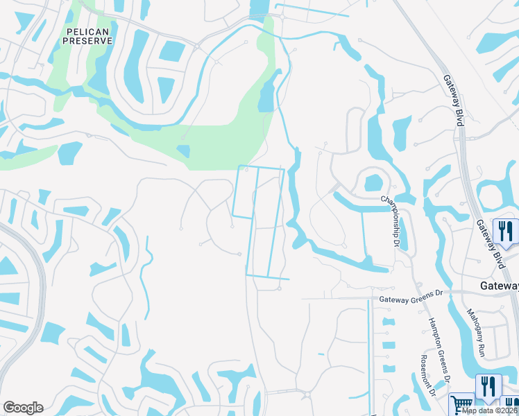 map of restaurants, bars, coffee shops, grocery stores, and more near 11140 Callaway Greens Drive in Fort Myers