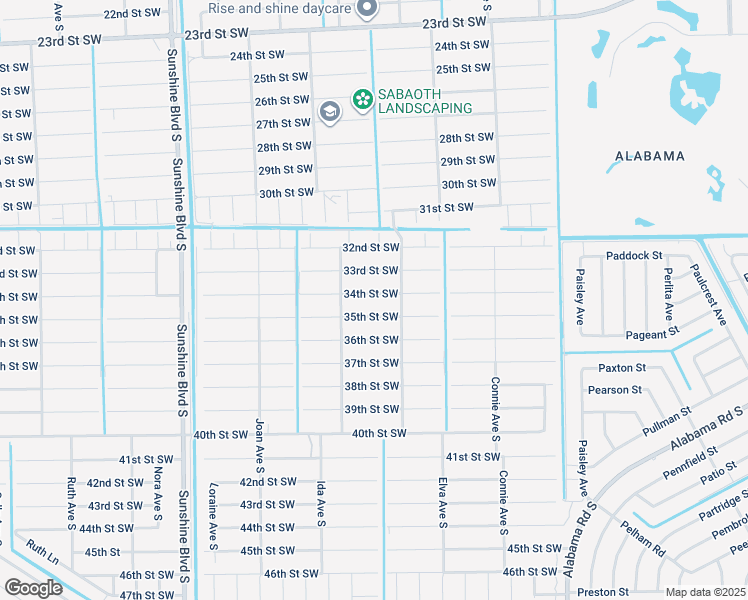 map of restaurants, bars, coffee shops, grocery stores, and more near 2812 35th Street Southwest in Lehigh Acres