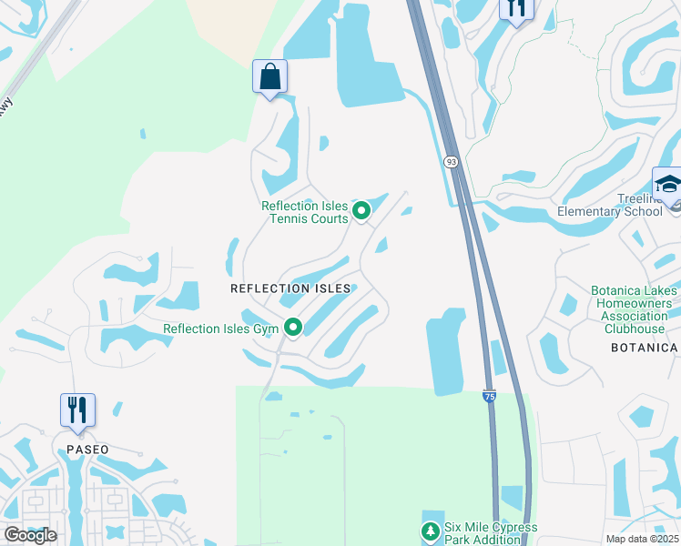map of restaurants, bars, coffee shops, grocery stores, and more near 11285 Reflection Isles Boulevard in Fort Myers