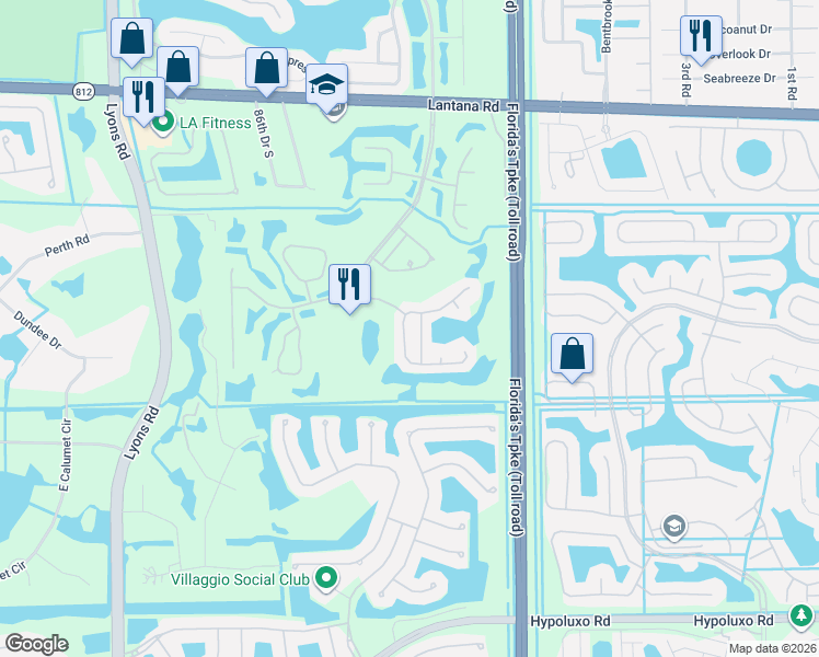 map of restaurants, bars, coffee shops, grocery stores, and more near 8102 Pelican Harbour Drive in Lake Worth