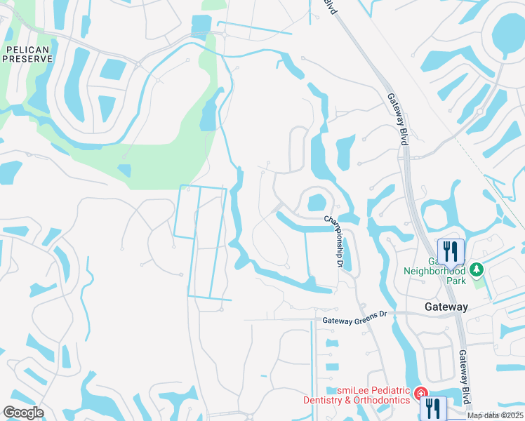 map of restaurants, bars, coffee shops, grocery stores, and more near 10974 Callaway Greens Court in Fort Myers